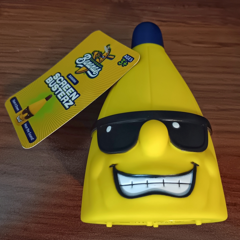 Savannah Bananas Screen Busterz Banana Figure Sound Toy With Tag